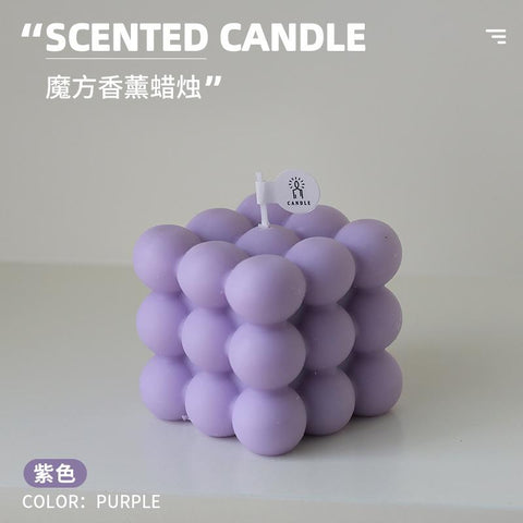 Modern Home Decoration Big Cube Bubble Candle-HA00345-Veeddydropshipping