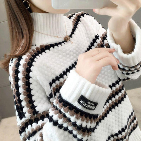 Women Warm Oversized Sweater Long Sleeve Pullover Jumper-Veeddydropshipping