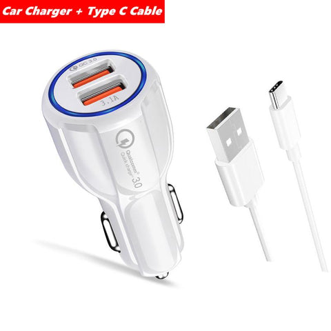 Dual USB Car Charger Adaptive Fast Adapter Micro USB-PA01186-Veeddydropshipping