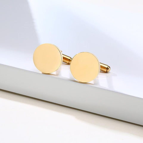 Customized Men's Cufflinks Geometric Steel Metal Cuff Links  -JW01303-Veeddydropshipping