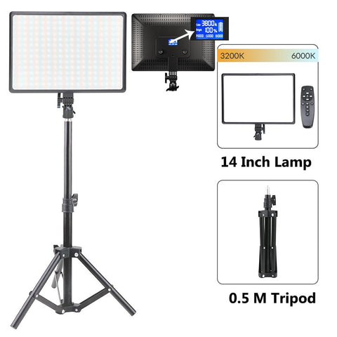 10/14inch LED Video Light Panel Bi-Color 3000K-6000K Photography Lighting-CE00417-Veeddydropshipping