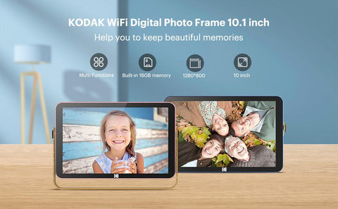 10 Inch WiFi Digital Picture Frame Built-in Battery 1280*800 IPS Touch Screen,16GB Storage -CE00322-Veeddydropshipping