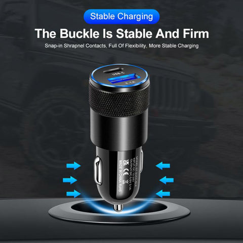 30W QC PD 4.0 3.0 Quick Charge Car Phone Charger For iPhone-PA01196-Veeddydropshipping