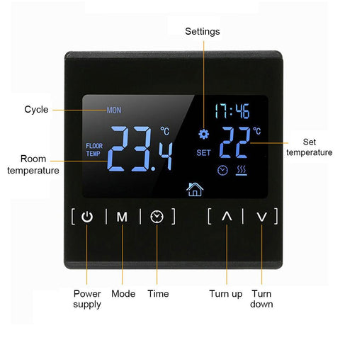 Smart Heating Thermostat Digital Temperature Controller Thermoregulator-TI01016-Veeddydropshipping