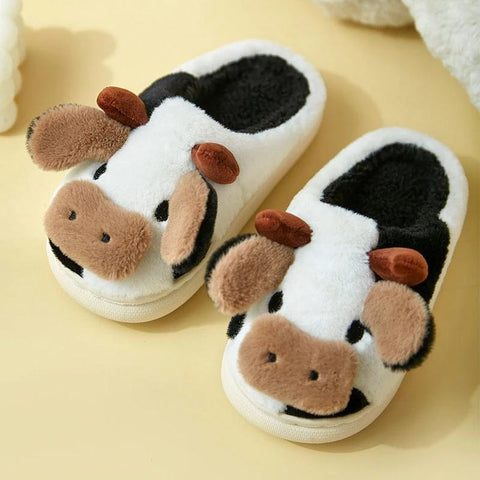Furry Slippers Men 2023 Winter Plush Platform Slides Indoor-BS01149-Veeddydropshipping