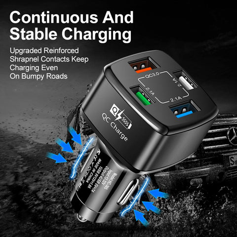 USB Car Charge Quick Charge QC3.0 PD USB-PA01178-Veeddydropshipping