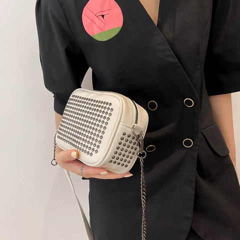 Handbag Purse PU Leather Zipper Clutches Pouch Retro Chain-BS00211-Veeddydropshipping