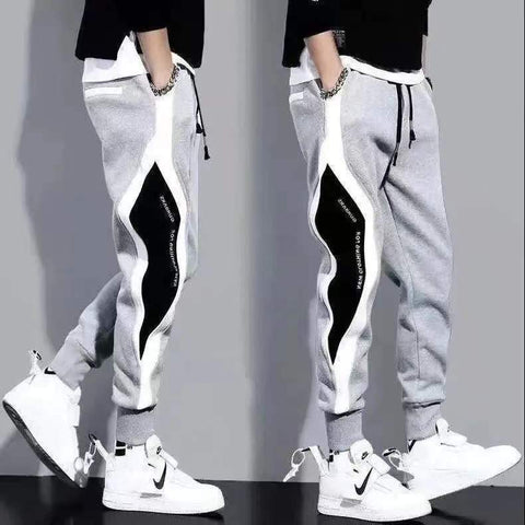 Men Ribbons Harem Jogging Pants Male Slim Fit-MF00373-Veeddydropshipping