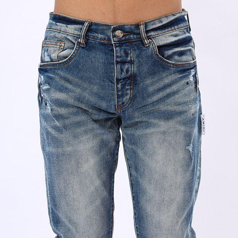 fashion jeans men male street blue denim pants Ink throwing-MF00582-Veeddydropshipping