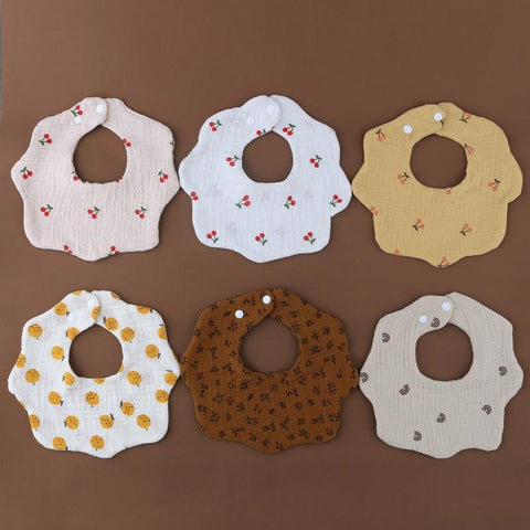1pc Solid Colour Baby Bib Soft Pure Cotton Newborn Burp Cloth Infants-TB00731-Veeddydropshipping