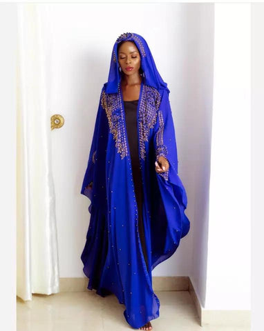 African Chiffon Maxi Dress for Women-WF01670-Veeddydropshipping