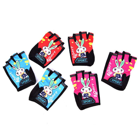 1Pair Children Cycling Gloves Half Finger Skate Child Mountain Bike Bicycle Gloves -OS01035-Veeddydropshipping