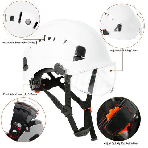 Safety Helmet with Goggles Protective Hard Hat-CO00687-Veeddydropshipping
