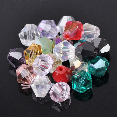 Plated Faceted Crystal Glass Loose Beads Colors For Jewelry DIY-JW01544-Veeddydropshipping