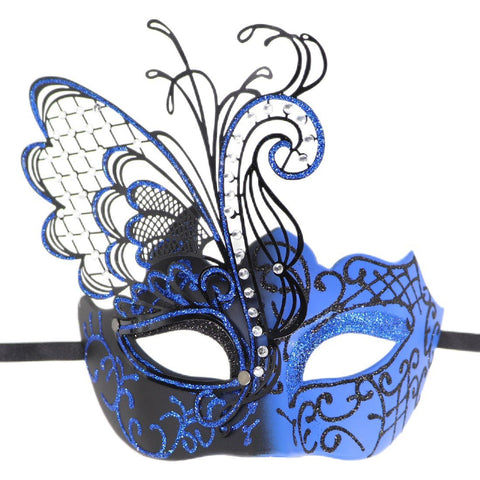 Metallic Wrought Masquerade Mask Halloween-WF01606-Veeddydropshipping