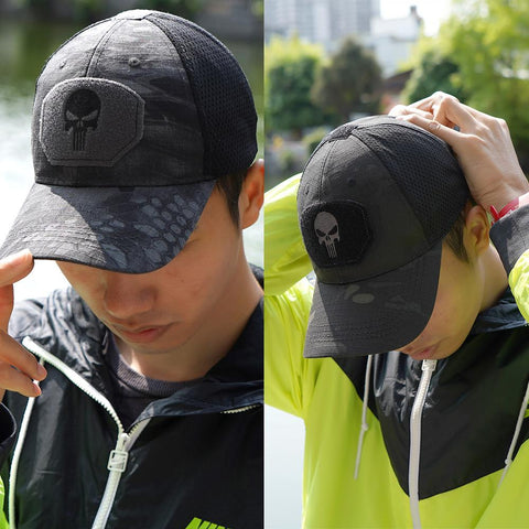 Sports Hat Tan Cycling Camo Hiking Cap Baseball Hunting Tennis Golf Mesh Military-OS01093-Veeddydropshipping