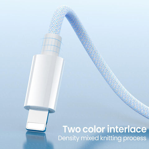 2.4A USB Fast Charging Cable For iPhone 14 13 12 11 Pro Max XS 6s 7 8 Nylon Braided Mobile Phone-PA01020-Veeddydropshipping