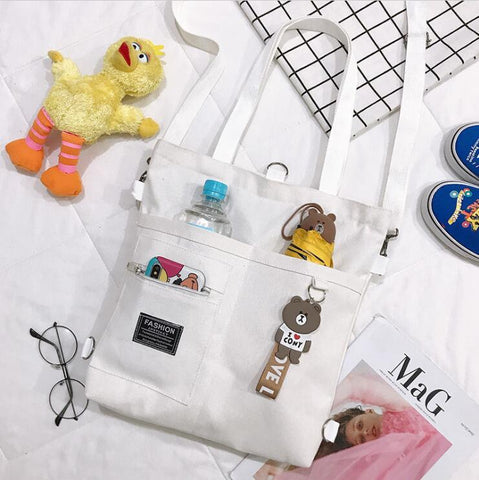 Bags Large Capacity Simple Folding Shopping Tote Bag-BS00127-Veeddydropshipping