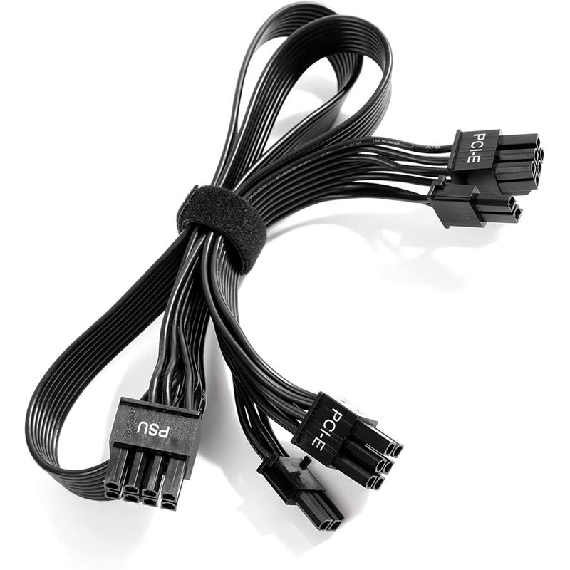 PSU VGA Male to Dual PCIe 8 (6+2) Pin Male PCIE GPU Power Cable-CE01416-Veeddydropshipping