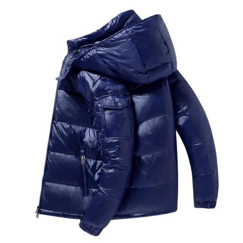 Coat Hood Blue Duck Down Brand Detachable Hat Parka-MF01265-Veeddydropshipping