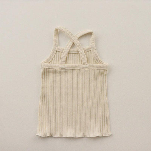 Toddler Baby Pajamas Clothing Sets for Girl Solid Vest Top + Shorts Suit-TB01070-Veeddydropshipping