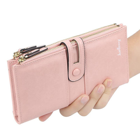 Leather Top Quality Card Holder Classic Female Purse Zipper Brand-BS00215-Veeddydropshipping