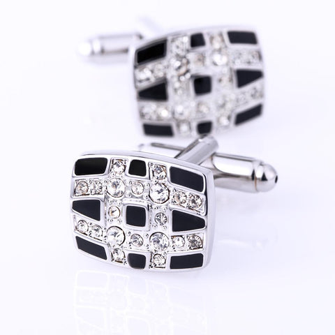 Jewelry Black Cuff link Wholesale designer  Retro shirt cufflinks for mens-JW01320-Veeddydropshipping