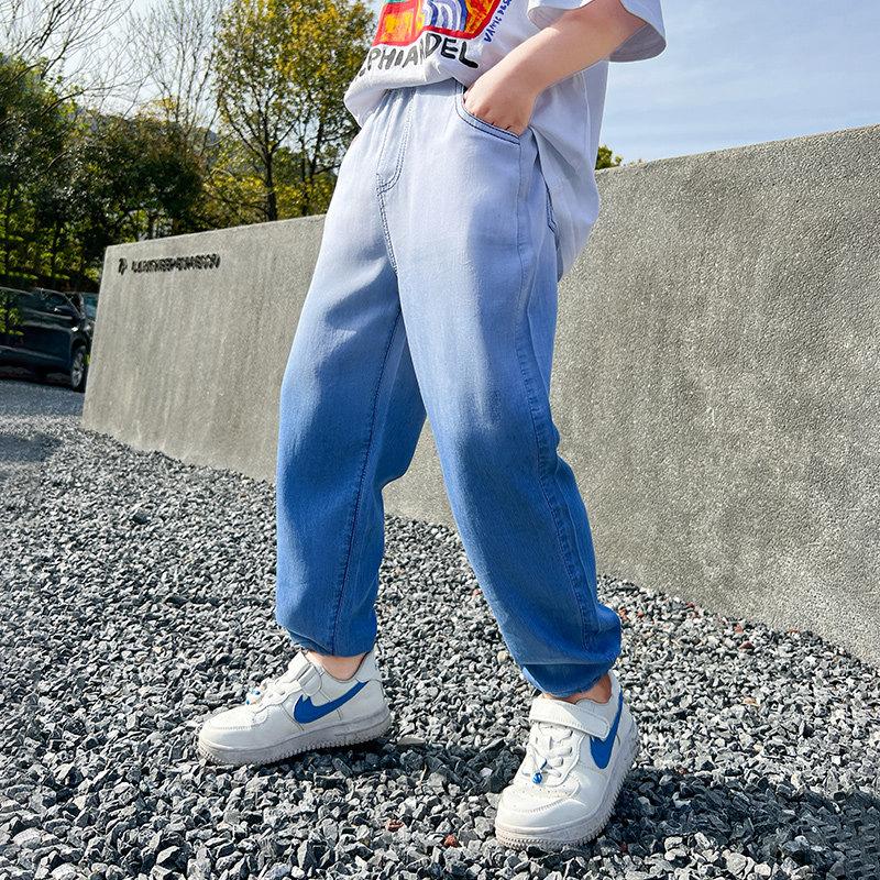 Casual Sweatpants Jeans for Boys Summer Thin Denim Pants Fashion-TB01276-Veeddydropshipping