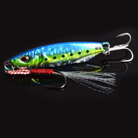 10PCS Metal Jig Fishing Lure Weights 10g-50g Trolling Hard Bait Bass Fishing Bait -OS00427-Veeddydropshipping