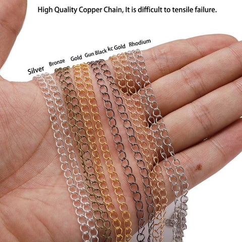 Long Open Link Ring Extension Necklace Chains Chain For Jewelry Making -JW01581-Veeddydropshipping