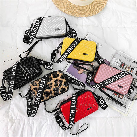 Suitcase Box Shape PVC Women Handbag Shoulder Bag Mini Luggage-BS00168-Veeddydropshipping