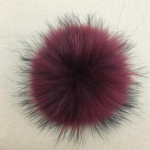 Pompoms Raccoon Fur Pom Poms Balls Natural-MF00865-Veeddydropshipping