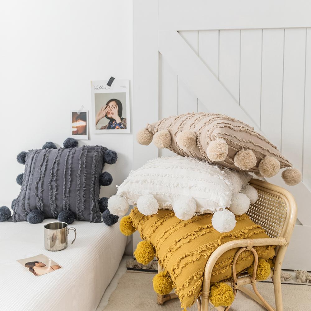 Small Plush Around The Ball Craft Sofa Cushion Cover-HA00521-Veeddydropshipping