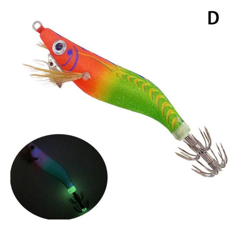 105mm 10g Fishing Lure Artificial Squid Hook Jigs Noctilucent Squid Cuttlefish -OS00522-Veeddydropshipping