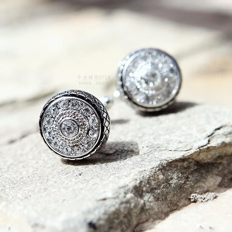 Jewelry Crystal Wholesale French shirt cufflinks for mens guests-JW01316-Veeddydropshipping
