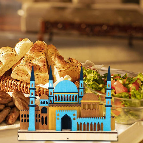 Night Lights Ornament Decor 3D Mosque Castle LED Islamic-HA00318-Veeddydropshipping