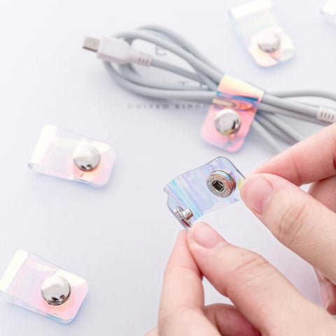 3pcs/lot Fashion PVC Transparent Cable Winder Earphone Cable Organizer Headphone Cable-PA00893-Veeddydropshipping