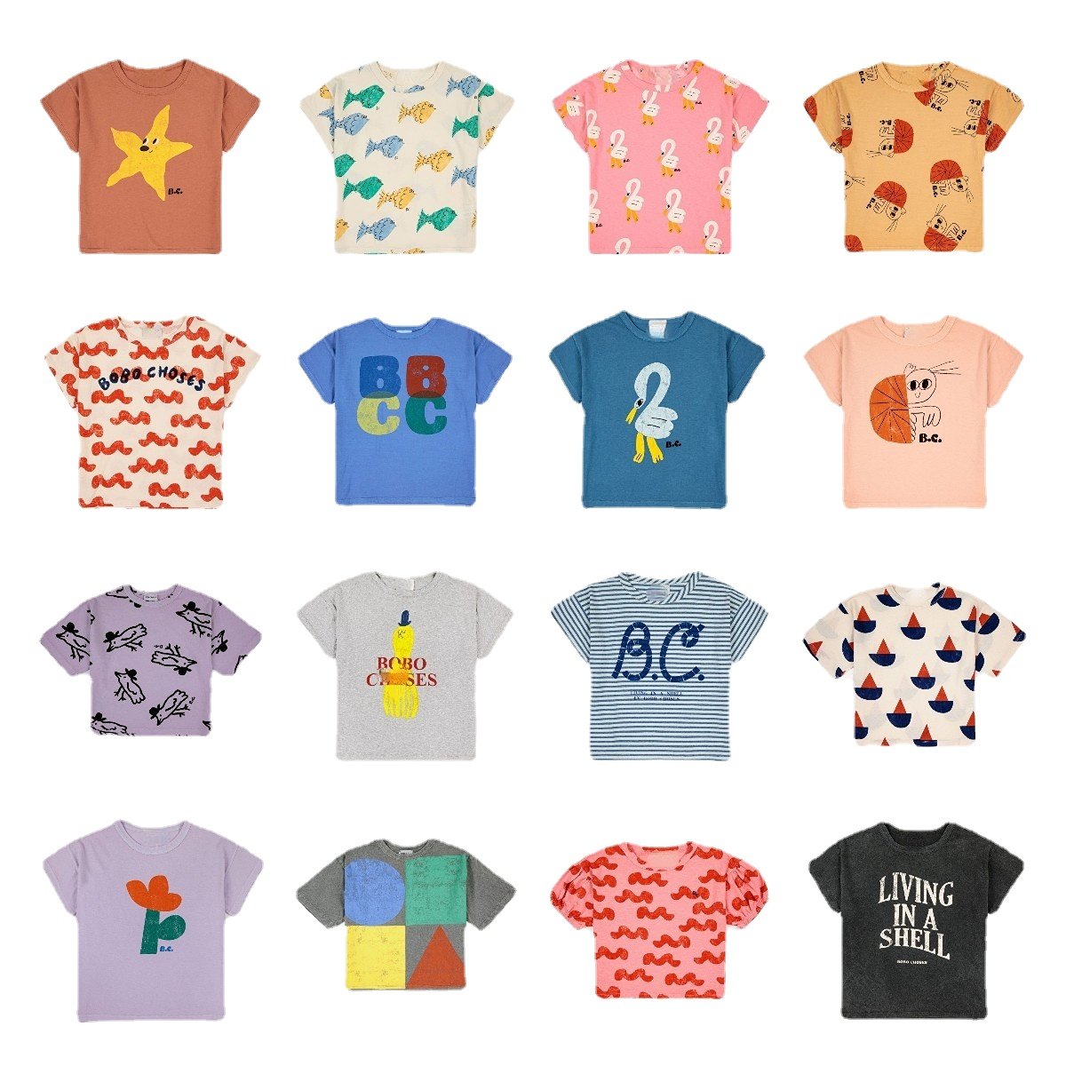2023 Summer BC Kids T-shirts Cartoon Bobo Children&#39;s T Shirts Boy-TB00976-Veeddydropshipping