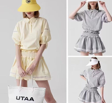 Golf Women's Suit Golf Women's Polo Elastic Breathable Short Sleeve T-shirt-OS00733-Veeddydropshipping