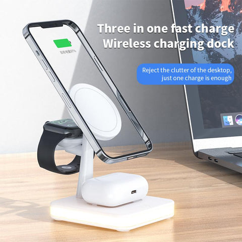 30W 3 in 1 Magnetic Wireless Charger Stand For Macsafe-PA01072-Veeddydropshipping
