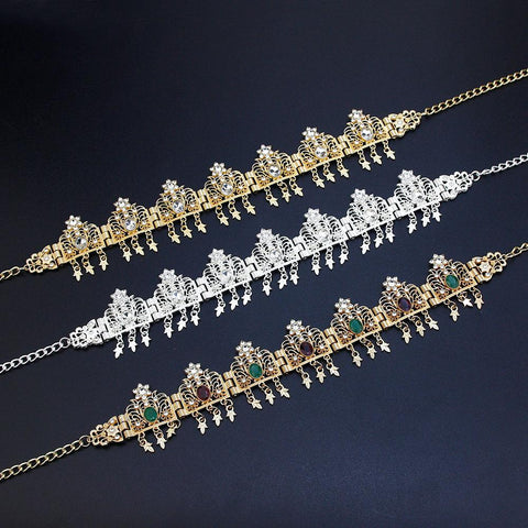 Algeria Tassels Chain Hairband Bride Crown Hair Chain  -JW00487-Veeddydropshipping