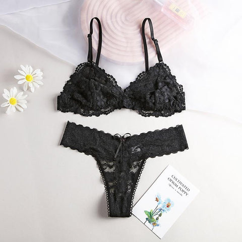 Sexy Women Bra Briefs Set-WF00731-Veeddydropshipping
