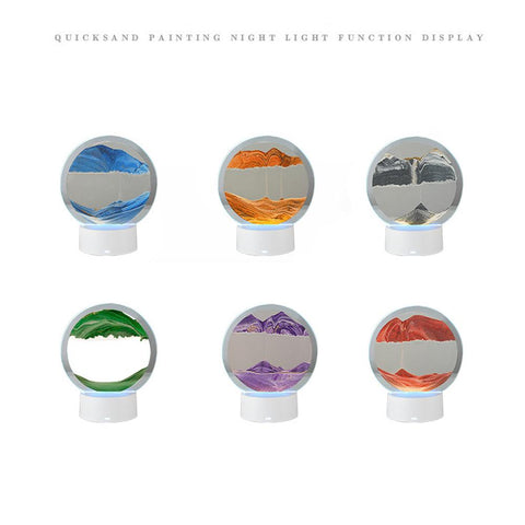 Round 3D Glass Moving Sand Art Painting Sandscape-HA00313-Veeddydropshipping