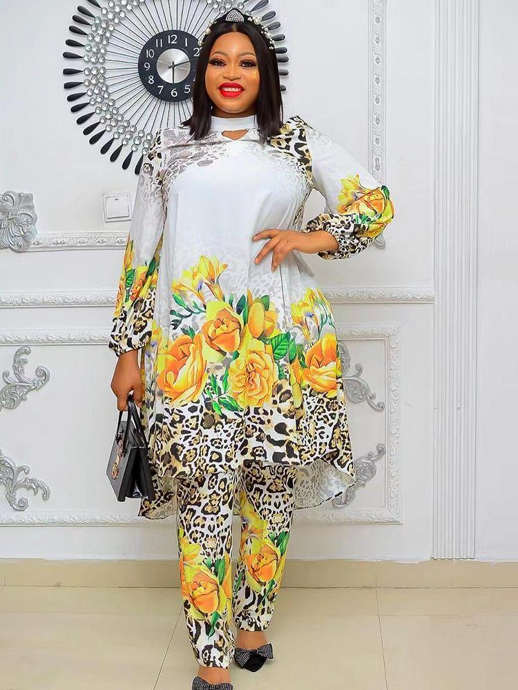 Plus Size Women African Trousers Suits-WF01497-Veeddydropshipping