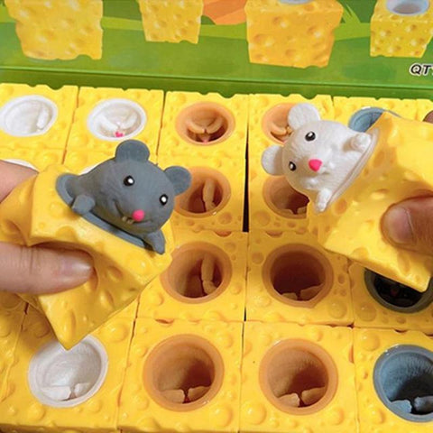 Pop Up Funny Mouse And Cheese Block Squeeze Anti-stress Toy-TB01511-Veeddydropshipping