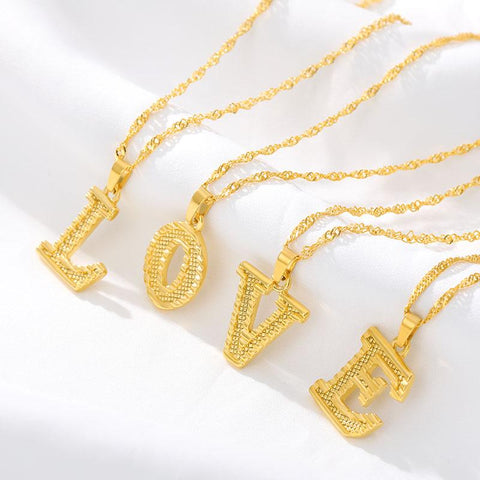 Necklaces For Women Stainless Steel A-Z Alphabet Pendant -JW01246-Veeddydropshipping