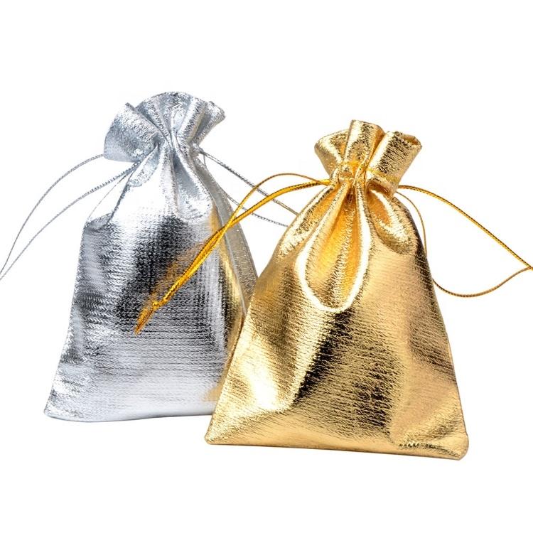 Jewelry Packing Gold/Sliver Foil Cloth Drawstring Velvet Packaging -JW01708-Veeddydropshipping