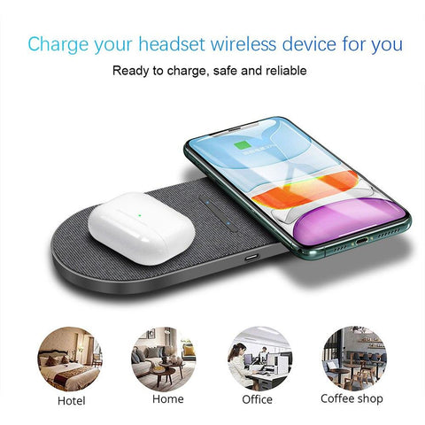 30W Dual 15W Wireless Charger for iPhone 14 13 12 11 Pro XS XR X 8 Samsung S21 S22-PA01040-Veeddydropshipping