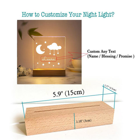 Drop Shipping Personalized Nightlight USB LED Customized Name 3D Lamp-TB00819-Veeddydropshipping