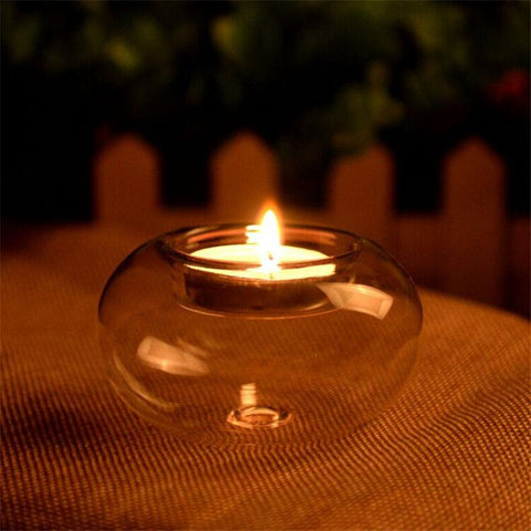 Europe style round hollow glass candle holder-HA00376-Veeddydropshipping